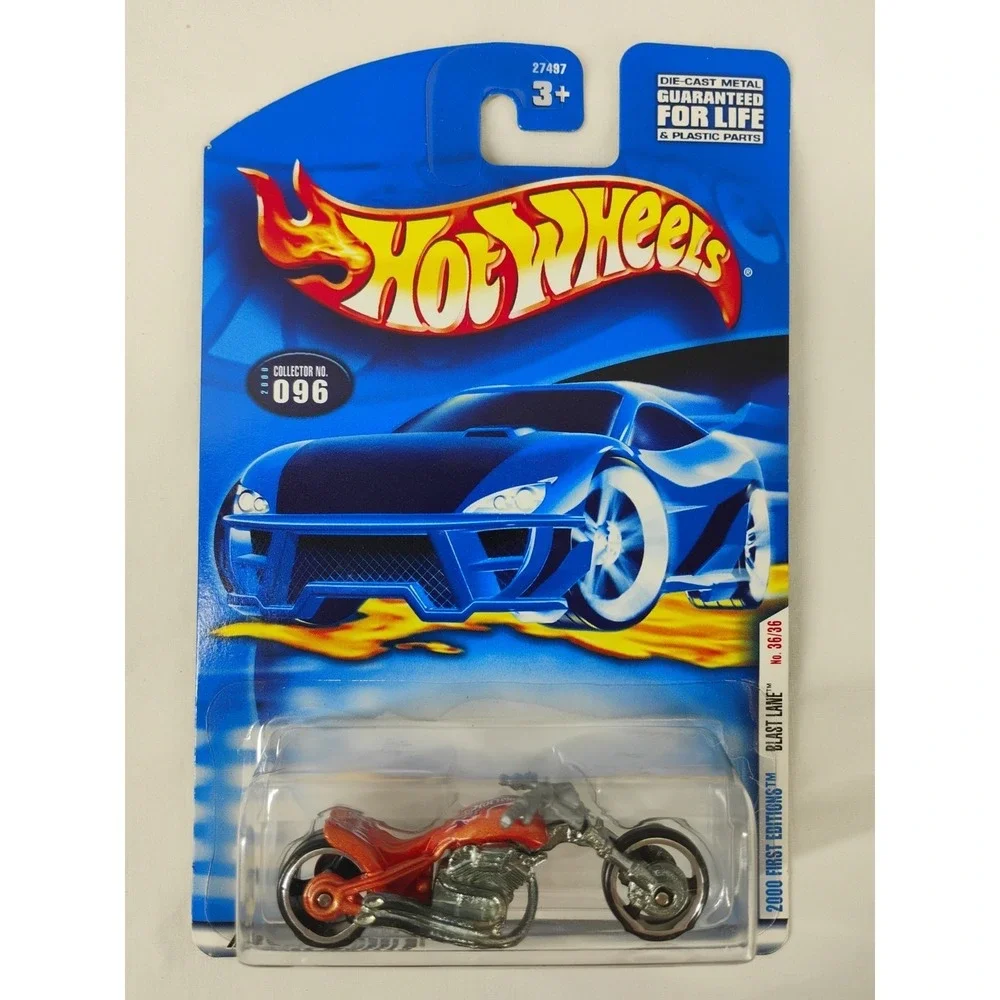 2000 Hot Wheels #096 First Editions Blast Lane‎ ORANGE Motorcycle